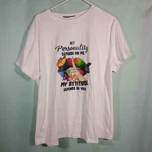 Womens Graphic Tee Funny Quote Shirt White Short Sleeve Casual Top